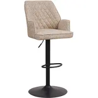 Dimehouse Barkruk Novan chenille | chenille wit 100x54x58 cm barkrukken | NADUVI