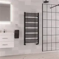 Eastbrook Corinium handdoekradiator 60x120cm 696W zwart mat