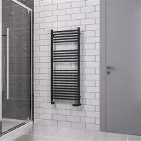 Eastbrook Tuscan Square multirail handdoekradiator 50x120cm 662W zwart mat