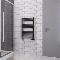 Eastbrook Tuscan Square multirail handdoekradiator 50x80cm 425W zwart mat