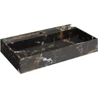 Saniclear Portoro Gold marmer wastafel 100x46cm met kraangat