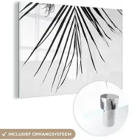 MuchoWow Glasschilderij 180x120 cm - Schilderij acrylglas - Palm - Zomer - Bladeren - Tropical - Foto op glas - Schilderijen
