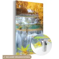 MuchoWow - Glasschilderij - Acrylplaat - Watervallen - Natuur - Bomen - 120x180 cm - Wanddecoratie - Acrylglas - Glazen schilderij - Foto op glas - Muurdecoratie
