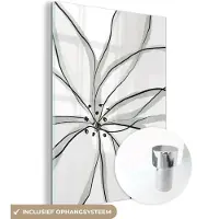 MuchoWow Glasschilderij 120x160 cm - Schilderij acrylglas - Bloemen - Abstract - Design - Foto op glas - Schilderijen