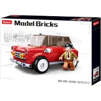 Sluban ModelBricks klassieke Engelse rode auto Mini Cooper Bouwspeelgoed kinderen vanaf 6 jaar- M38-B0706B