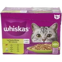 Whiskas 1x mix gelei 1+ pouch 12x85g