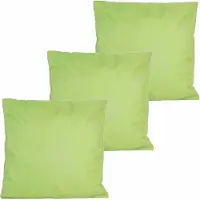 Anna's Collection buitenkussens - 3x - groen - 60 x 60 cm - binnen/buiten