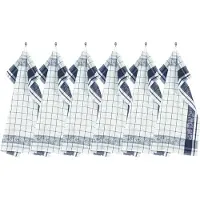 Tiseco Keukendoek Home Studio Pharao Arabesque Dark Blue (Set van 3) - 50 x 70 cm