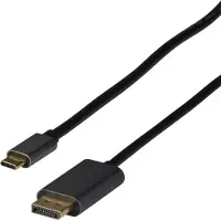 EFB Elektronik EBUSBC-DP12K.2 USB-C-displaykabel USB-C Kabel USB-C stekker 2 m Zwart 4K UHD