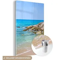 MuchoWow Glasschilderij 20x30 cm - Schilderij acrylglas - Strand - Zee - Tropisch - Zomer - Foto op glas - Schilderijen