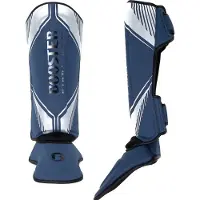 Booster Kickboks Scheenbeschermers Bangkok - Blauw/ZILVER - maat M