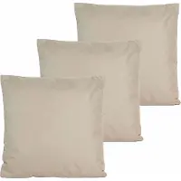 Anna's Collection buitenkussen - 3x - Taupe/beige - 60 x 60 cm - binnen/buiten