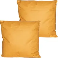 Anna's Collection buitenkussens - 2x - oker geel - 60 x 60 cm - binnen/buiten