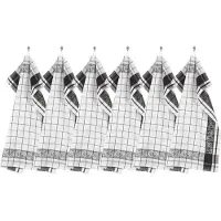 Tiseco Keukendoek Home Studio Pharao Arabesque Black (Set van 3) - 50 x 70 cm