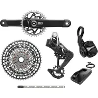 Sram XX SL T-Type Eagle AXS DUB Wide 34 Teeth 12V Guards Black (Zonder versnellingsbak) || Maat: Cranks 165 mm