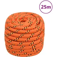 vidaXL Boottouw 20 mm 25 m polypropyleen oranje