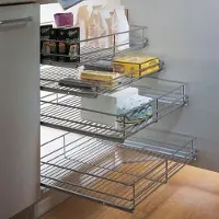Kesseböhmer uittrekkorf hoog model kast 50 kleur zilver grijs