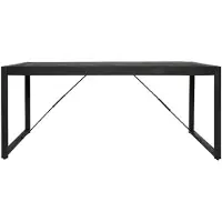 Starfurn Eettafel Boaz Black | 160 cm (Zwart, 160x80x76cm)