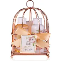 Accentra Geschenkset Vrouwen - Honey Jasmine Verwenpakket in Vogelkooi - Cadeautje voor Haar, moeder, vriendin, oma, zus, mama, juf - Verjaardag Cadeau Vrouw - Giftset - kerst cadeautjes volwassenen