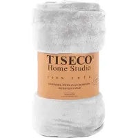 Tiseco Plaid Home Studio Cosy Light Grey-240 x 220 cm