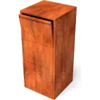 Geroba Giftu Pakketbrievenbus Cortenstaal Brievenbus 420 x 420 x 950 mm