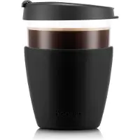 Bodum Reisbeker Joycup Glas Met Siliconen Hoes Zwart 400 ml
