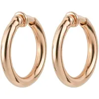 Traveller Clip Oorbellen - Oorringen Dames - Roségoudkleurig - Ringen 25 mm - Rosé Verguld - 155648