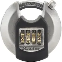 Master Lock Hangslot M40EURDNUM 7 x 2,3 x 7 cm Sleutel RVS (Roestvrij staal) Zilver