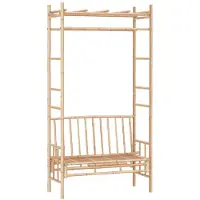 vidaXL Tuinbank met pergola 116 cm bamboe