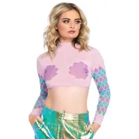 Leg avenue Zeemeermin Mesh Crop Top
