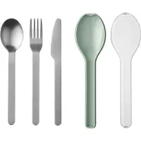 Mepal - Ellipse bestekset 3-delig - Mes. vork en lepel - RVS - Nordic sage