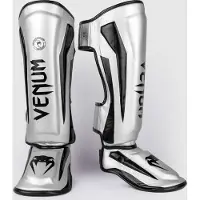 Venum Elite Kickboks Scheenbeschermer - SILVER/BLACK - XL