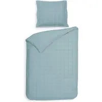 Heckett & Lane Dekbedovertrek Katoen-Satijn - Diamante - Licht Blauw 240