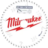 Milwaukee CIRKELZAAGBLAD KUNSTOF/NON-FERRO 184 X 30 X 2,4 TF 54T -5ø