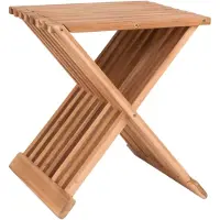 Ebuy24 Kruk Erto teakhout | hout naturel 35x40x45 cm krukjes | NADUVI