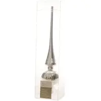 Décoris Kerstboompiek van glas | zilver | 26cm hoog