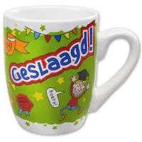 Paper Dreams - Mok - Cartoon - Geslaagd - Goed gedaan wit Paperdreams Beker