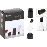 Northix Accessoires voor wijn: vacuümstopper, champagnekurk en trechter
