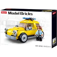 Sluban Car Yellow bouwstenen set