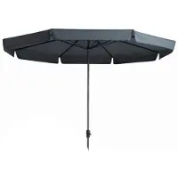 Madison Parasol Syros Opdraai 350/8 Grijs Met Volant