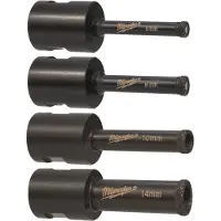 Milwaukee Gatenzagen, Diamantboren set DIAMANT MAX M14 4 delen (6, 8, 10 mm, 14 millimeter)