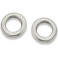 New Bling 9NBG-0440 Witgouden Oorknopjes Cirkel - 4mm - 14 Karaat - Witgoud