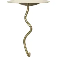 Ferm Living Curvature Wall Table- Black Tafel - Bijzettafels & buffetten Messing Brass - 1104267226