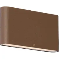QAZQA Moderne buiten wandlamp roestbruin 17,5 cm incl. LED IP65 - Batt