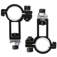 WOHI bevestiging opzetstuur 25,4/31,8 mm staal zwart 2 stuks