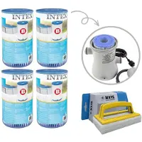 Intex - Filter type B - 4 stuks - Geschikt voor filterpomp 28634GS & WAYS scrubborstel