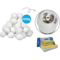 Comfortpool - Filterbolletjes, geschikt voor zandfiltersystemen - 2000 gram & WAYS schuurborstel