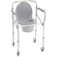 MORETTI 4-in-1 toiletstoel - postoel - in hoogte verstelbaar - met wielen