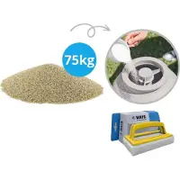 Comfortpool - Voordeelverpakking - Filterzand Zandfilterpomp - Inhoud 75 kg (3 x 25 kilogram) & WAYS scrubborstel