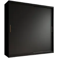 Meubella | Kledingkast mat zwart 200x62x200 schuifdeur